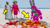 ANIMATRONICS Granny e Scary Teacher 3D MATOU os Animatronics? | GTA V Five Nights at Freddy's