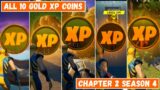 All 10 Gold XP Coins Locations in Fortnite Chapter 2 Season 4! – Good as Gold Punch Card