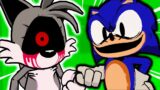 Friday Night Funkin' Plays AMONG US But It's SONIC.EXE 2.0 Triple Trouble – (FNF Mods)