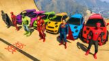 GTA V SPIDERMAN VS SUPERHEROES RACE #2 GTA 5 Superhero Battle Euphoria Physics & Jump Fails