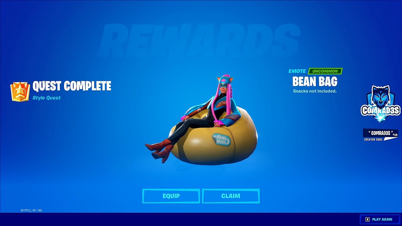 How to unlock FREE Bean Bag emote in Fortnite All Week 3 Epic Quests