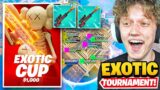 I Hosted an EXOTIC ONLY Tournament for $100 in Fortnite… (best weapons)