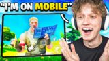 I pretended to be a MOBILE player in Fortnite… (it worked)