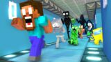 Monster School :  AMONG US ALIEN IMPOSTOR APOCALYPSE ATTACK ESCAPE – Minecraft Animation
