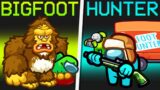 *NEW* BIGFOOT vs HUNTERS IMPOSTER ROLE in Among Us?!