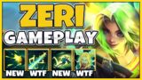 New Champion Zeri Gameplay! All New INSANE Abilities + Combos – League of Legends