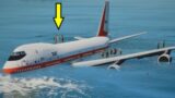 Airplane Emergency Landing on Water One Wing on Fire in GTA 5 | GTA V Emergency Response Team