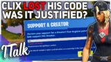 Clix LOST His Creator Code, This Should Be Taken Seriously! (Fortnite Battle Royale)