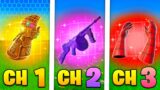 Evolution of *ALL* Fortnite MYTHIC Weapons & Items! (Chapter 1 – Chapter 3)