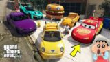 GTA 5: Stealing LIGHTNING MCQUEEN Edition CARS With SHINCHAN And FRANKLIN In GTA V