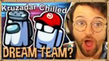 KRUZ AND CHILLED TEAMED UP?! | Modded Among Us