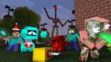 Monster School : SIREN HEAD, LIGHT HEAD AND AMONG US IMPOSTOR ATTACK- Minecraft Animation