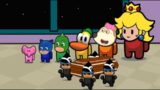 Pocoyo Among us Pocoyo and Super Mario and Sonic Mini Crewmate Coffin dance meme animation