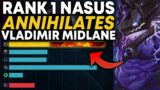 Rank 1 Nasus Annihilates Vladimir Midlane! (HARD CARRY!) | Carnarius | League of Legends