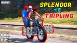 SPLENDOR TE TRIPLING l GTA V Gameplay Punjabi l  GTA V bike