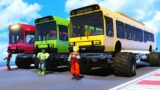 Spider-Man, Hulk, Goku With BUS – GTA V Superheroes Epic Bus Challenge ( Funny Contest )
