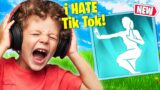 Trolling ANGRY Kid With *NEW* Get Gone TikTok Emote in Fortnite!