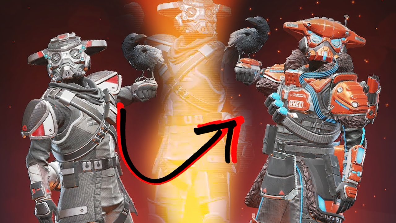 Upgrading the MYTHIC BLOODHOUND Prestige Skin Apex Legends Game videos