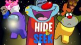 OGGY AND FRIENDS PLAYING HIDE AND SEEK IN AMONG US