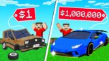 $0 vs $1,000,000 CAR In Minecraft! (Tycoon)