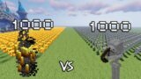 1000 Blaze Vs 1000 Skeleton | Minecraft