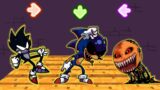 FNF Character Test | Gameplay VS My Playground | VS Tail's Halloween, Annoying Orange, sonic exe