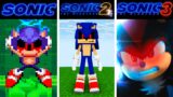 Evolution of Sonic.EXE in Minecraft Meme Dancing Song (Minecraft Animation) FNF Sonic 3
