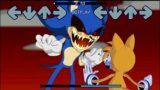 Sonic.EXE VS Tails in Friday Night Funkin be like… || PART 2 FNF Triple Trouble Creepypasta
