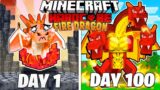 I Survived 100 Days as a FIRE DRAGON in HARDCORE Minecraft (hindi)