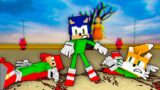 Squid Game + Sonic And Tails Dancing Meme – Sad Ending (Minecraft Animation) FNF Saw