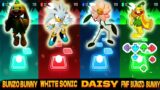 Bunzo Bunny Vs Sonic Vs Daisy Vs Bunzo Bunny FNF | Tiles Hop EDM Rush!