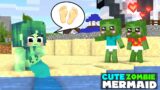 CUTE BABY ZOMBIES AND CUTE BEAUTIFUL MERMAID LOVE STORY – Minecraft Animation