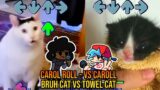 Carol Roll BUT BRUH CAT vs TOWEL Cat – Friday Night Funkin Custom Animation VS Caroll V2 Mod
