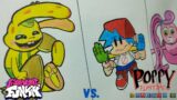 Dibujo FRIDAY NIGHT FUNKIN vs POPPY PLAYTIME (Bunzo Bunny, Boyfriend, Mommy Long Legs)