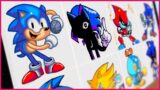 Drawing Friday Night Funkin Sonic mods | Cyclops | Metal Sonic & Sonic.EXE | Ipad Drawing