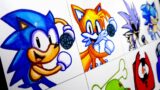Drawing Friday Night Funkin | VS Classic Sonic and Tails Dancing Meme, Crewmate Pet,Sonic Corruption