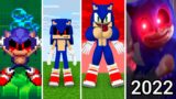 Evolution of Sonic.EXE in Minecraft Meme Dancing Song (Minecraft Animation) FNF