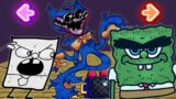 FNF Character Test | Gameplay VS Minecraft Animation | Evil SpongeBob | Doodlebob | Poppy Raptime