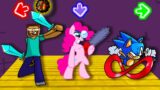 FNF Character Test – Gameplay vs Playground – Minecraft Herobrine, Sonic, My Little Pony