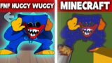 FNF Huggy Wuggy VS Pixel Art Huggy Wuggy | Friday Night Funkin VS Minecraft