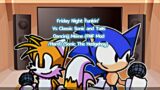 FNF Mod Characters Reacts Vs Classic Sonic and Tails Dancing Meme (Sonic The Hedgehog)