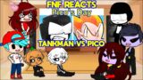 FNF Mods React to Friday Night Funkin' Tankman vs Pico & BF | Familiar Encounters, 2 vs 1