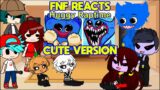 FNF Mods Reacts to Huggy Wuggy | Poppy Raptime 2 Songs Demo (Playtime Chapter 1)