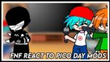 FNF React to Pico Day Mods // Friday Night Funkin // Tankman vs Pico and BF // FNF Mod //
