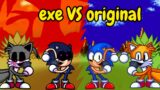 FNF | Tails Dancing exe Sonic classic Meme VS Tails original Sonic | Sonic exe vs Tails exe