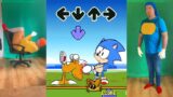 Friday Night Funkin Ordinary Sonic vs Tails Spinning in real life | "Friends from future.." FNF