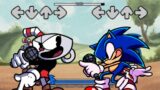 Friday Night Funkin: Sonic in Indie Cross: VS Cuphead