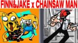 Friday Night Funkin' Corrupted Finn&Jake x CHAINSAW MAN VS SWORD (FNF Mod/Come and learn with Pibby)