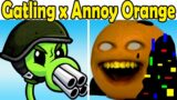 Friday Night Funkin' Gatling Pea V.S Pibby Annoying Orange (Come and learn with Pibby x FNF Mod)