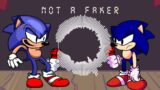 Friday Night Funkin' – Not a Faker. – Forgotten vs Sonic song. (Read Description Please)